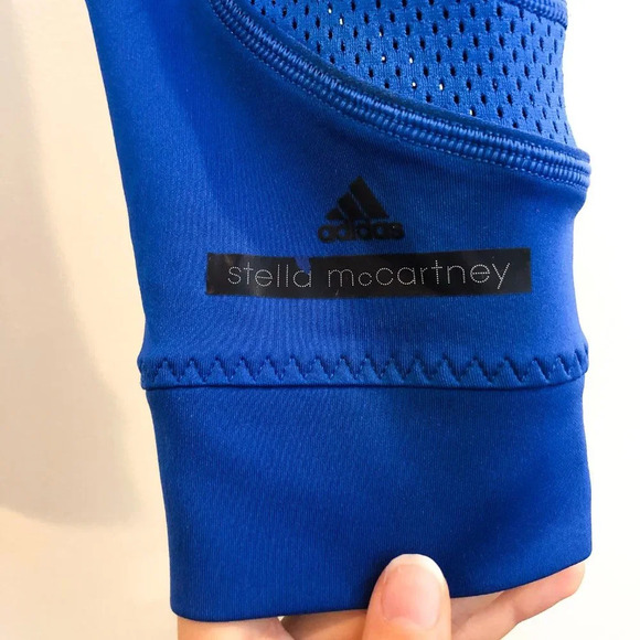 Adidas by Stella McCartney Blue Cropped Athletic Compression Baseball Legging XS - Picture 3 of 8